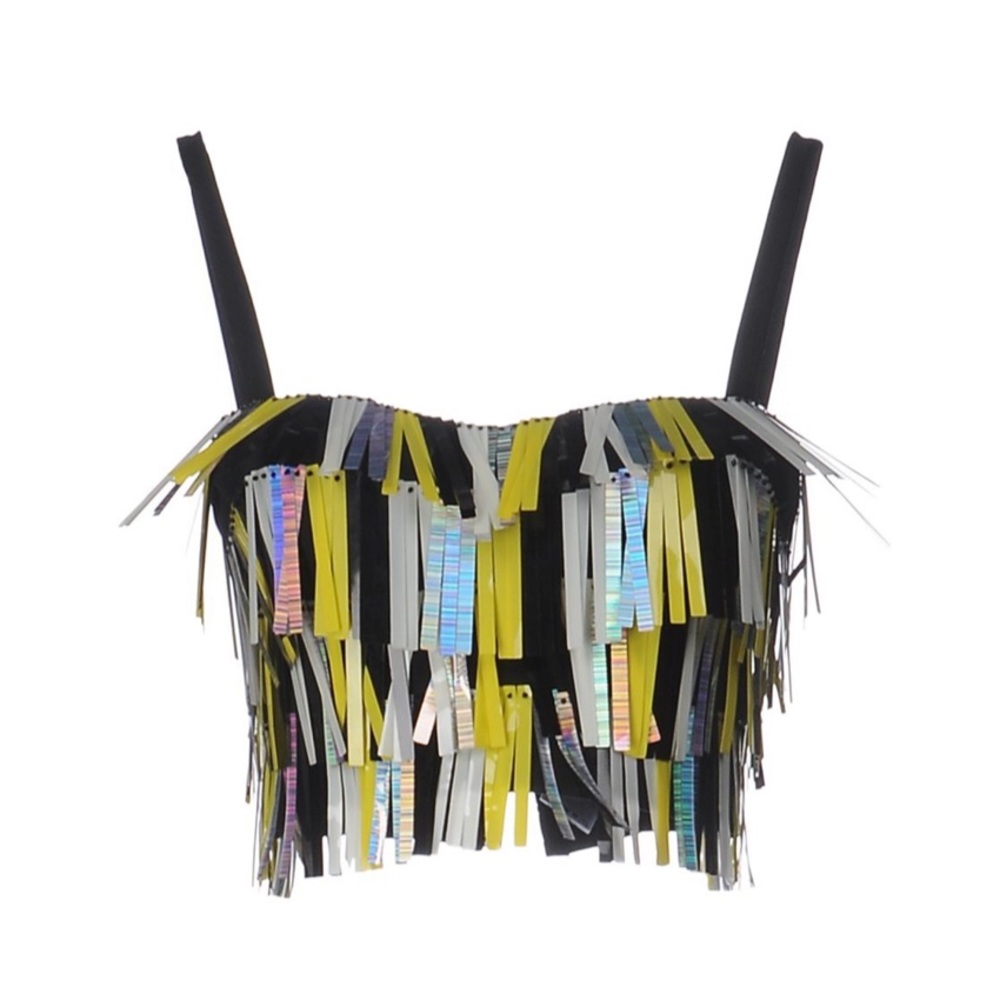COLORFUL PLASTIC FRINGE TOP